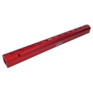 Manifold, Red Aluminum (12) 1/2" Ports & 1-1/2"Inlets Smartflow# 12SA-12-4-2-Y 