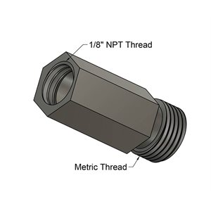 Converts 14x1.5mm Male to 1/8" NPT Female