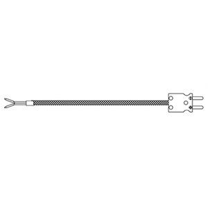 Ext. Cable 48" Braid Male Plug/Bare Wire K