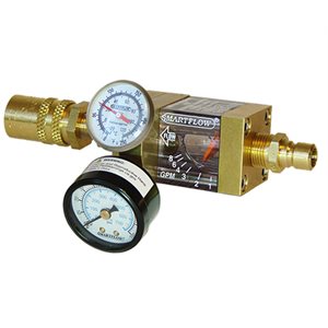 Flowmeter 3/8" NPT (F) 1.0-8.0 gpm Therm. 100 psi Pressure Gauge