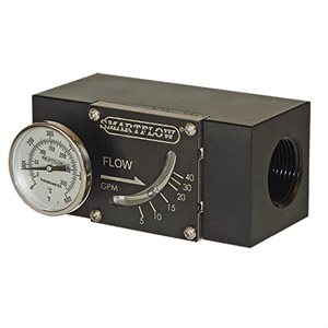 Flowmeter Hot Oil 1"NPT(F)w/TempGauge 5-40gpm